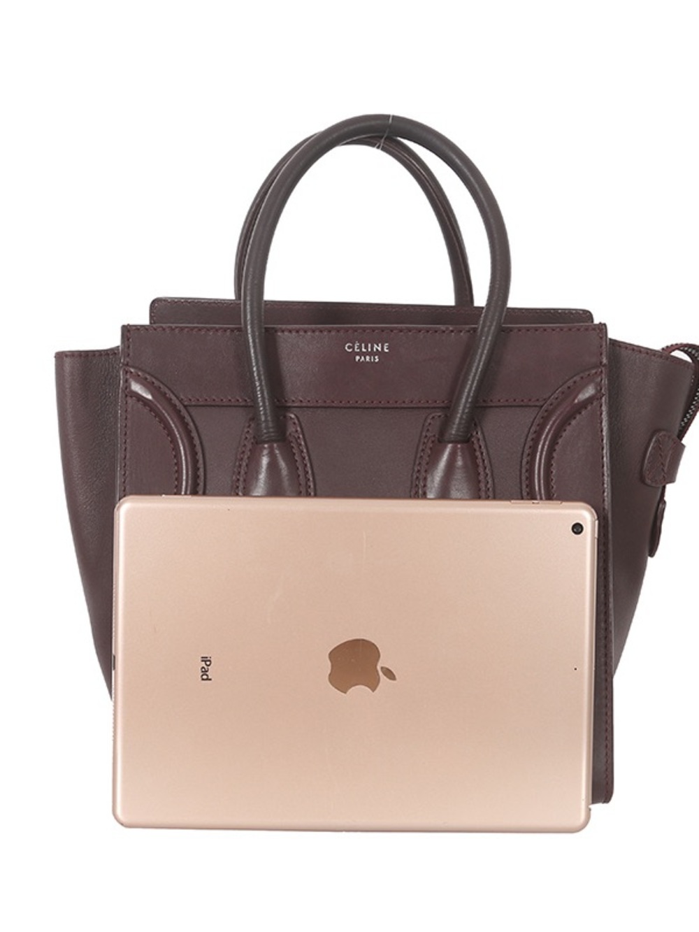 ♥️ Celine Burgundy Leather Mini Luggage Tote ♥️ - Picture 3 of 16